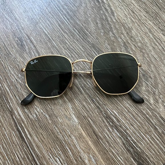 Ray-Ban Hexagonal Sunglasses Unisex + Case - Picture 1 of 4
